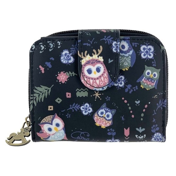 Uma Hana Handbags - Waterproof Owl Snap Fold Short Wallet Coin Purse